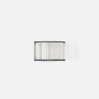 Arthur Napkin Ring Leather Dark Gray/Clear Glass Crystal