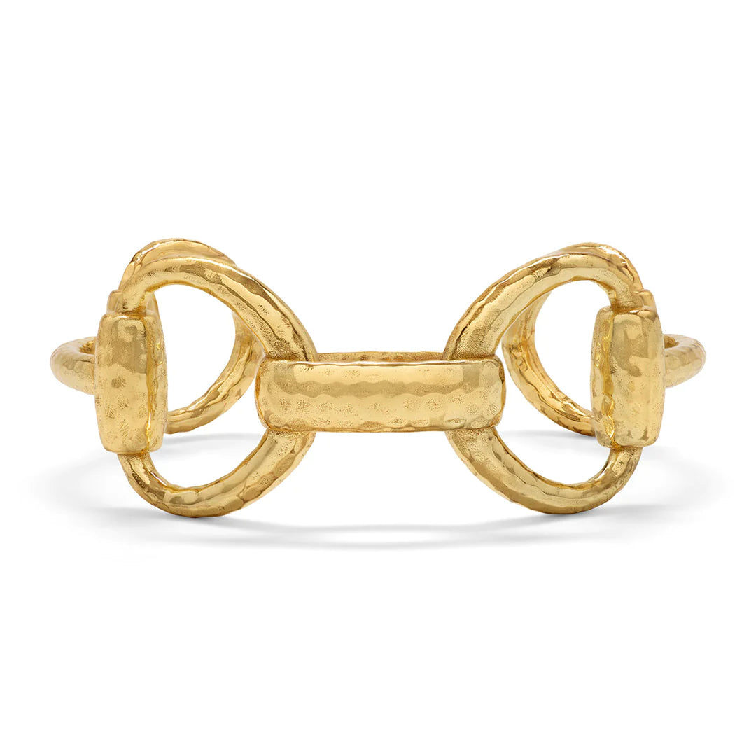 Equestrian Snaffle Bit Link Cuff - Gold