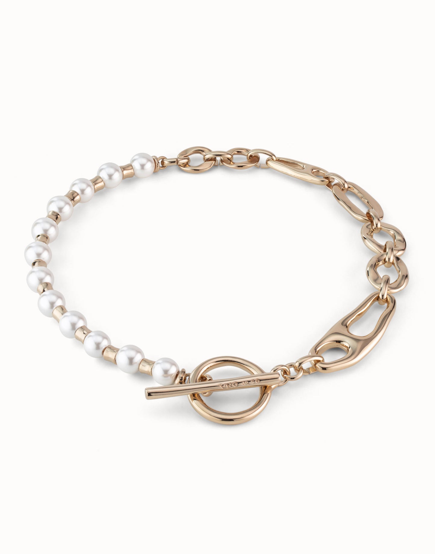 Pearl and Match Gold Necklace