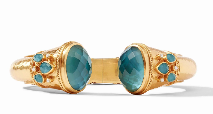 Cannes Cuff- Peacock Blue