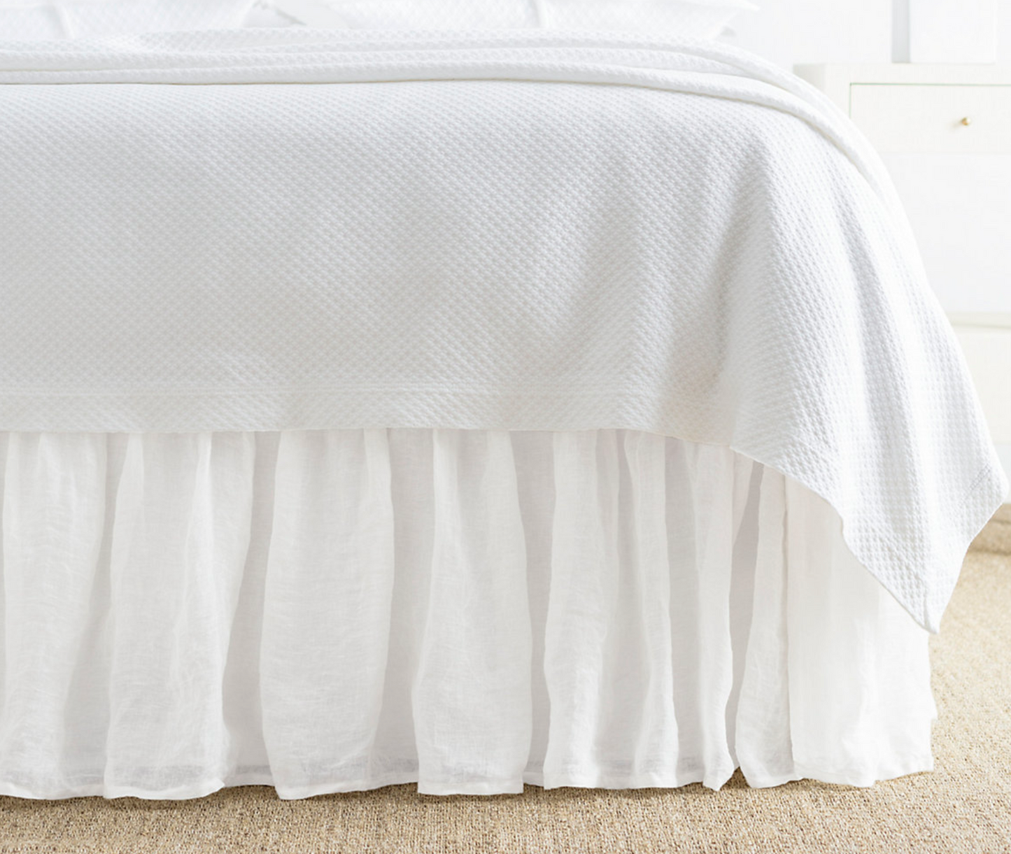 Savannah Linen Gauze Bed Skirt-Queen