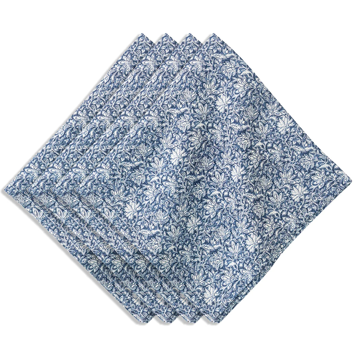 Veronica Beard Bohemian Vine Napkin Set/4 - Navy