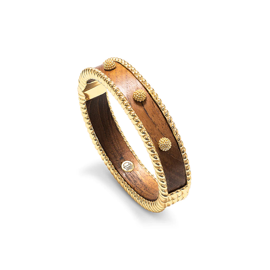 Small Hinged Cuff- Teak