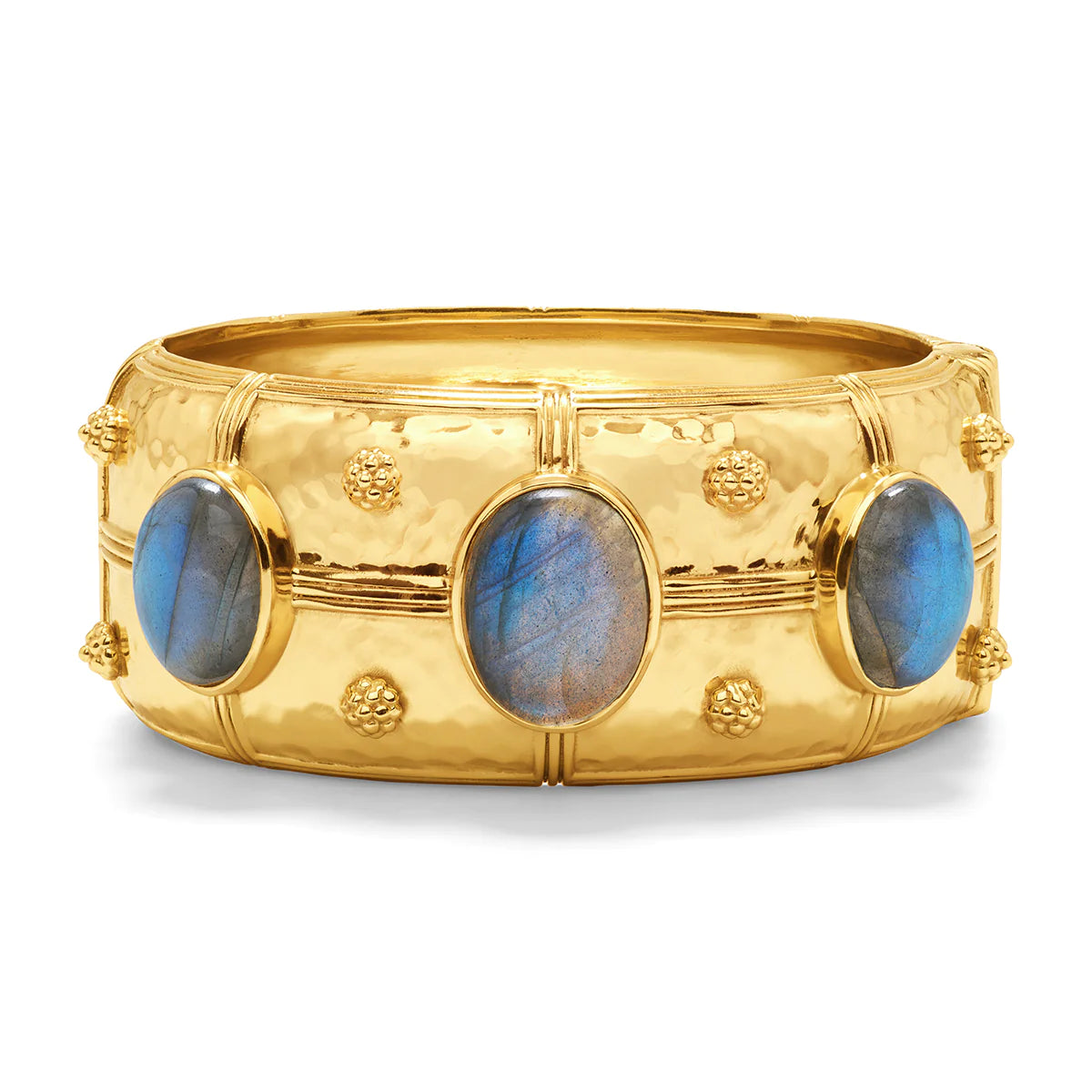Cleopatra Grande Hinged Bangle- Blue Labradorite
