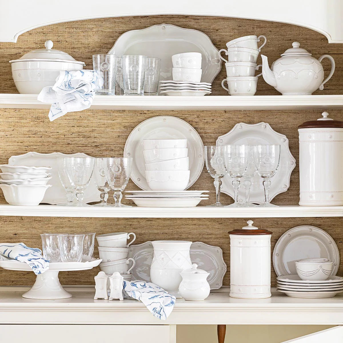 Berry & Thread Melamine 16" Tray - Whitewash