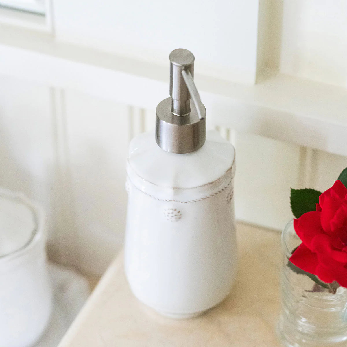 Berry & Thread Soap Dispenser - Whitewash