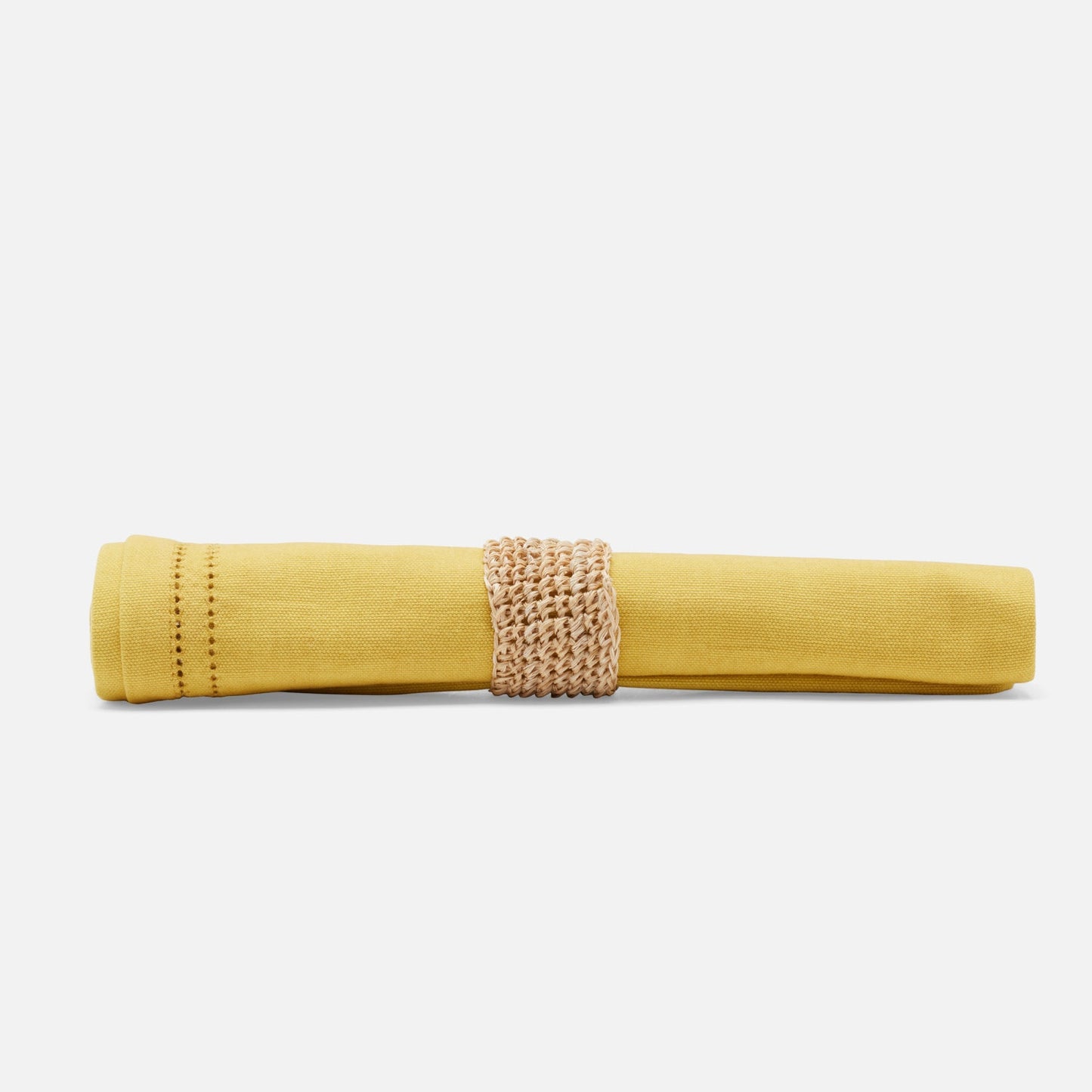 Emmy Natural Woven Napkin Ring Crochet SET OF 4