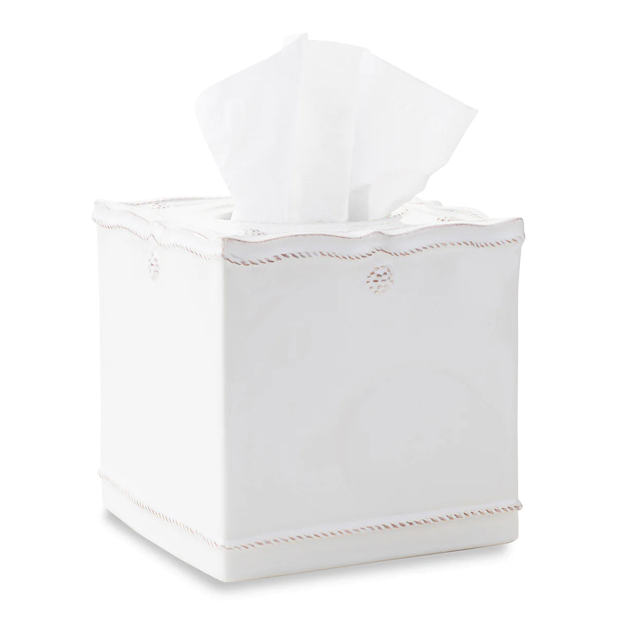 Berry & Thread Tissue Box Cover - Whitewash