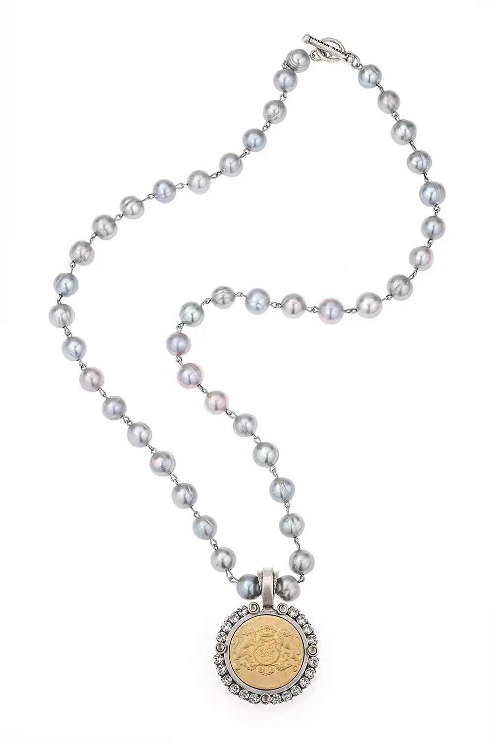 Austrian Crystal with FK Lock Gold Necklace