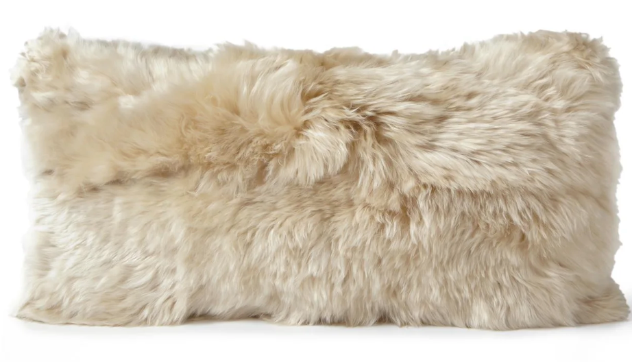 Suri Modern Peruvian Alpaca Lumbar Pillow - 11x22