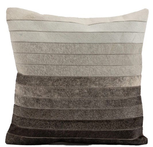 Ombre Grey Hide Pillow 20"