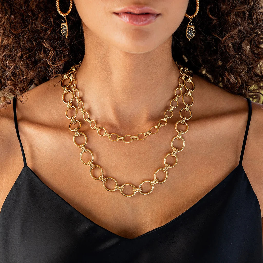 Cleopatra Small Link Necklace - Gold