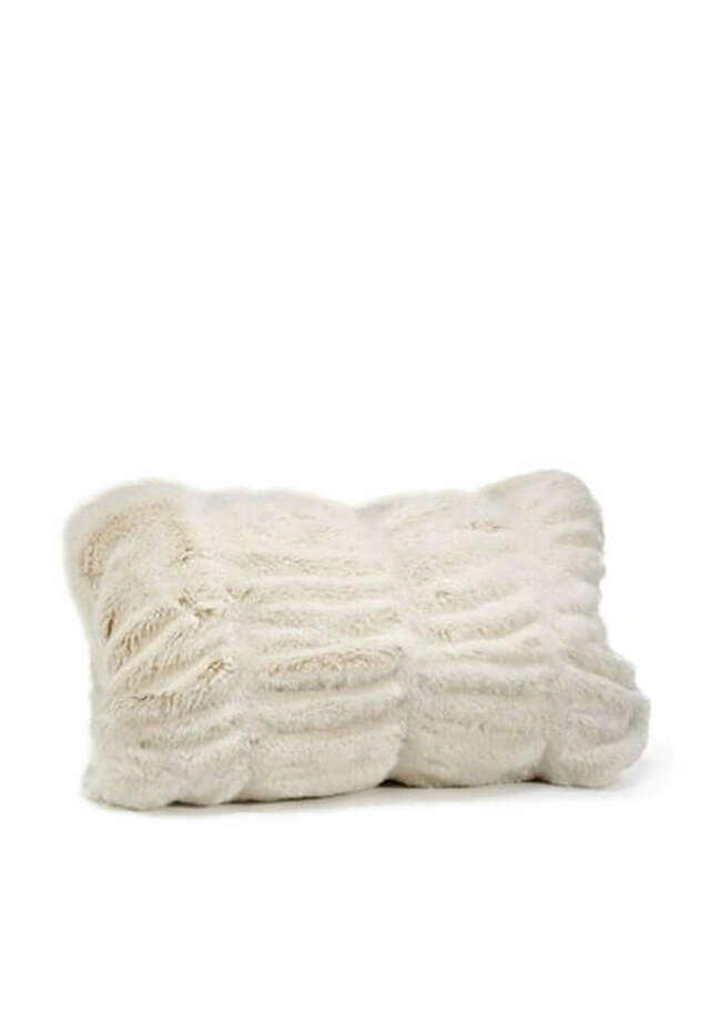 Couture Collection Ivory Mink Pillow 12 x 22