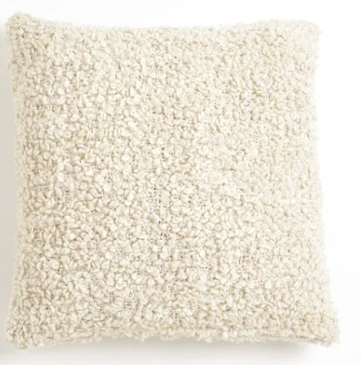 Wooly Boucle Ivory Pillow 23x23