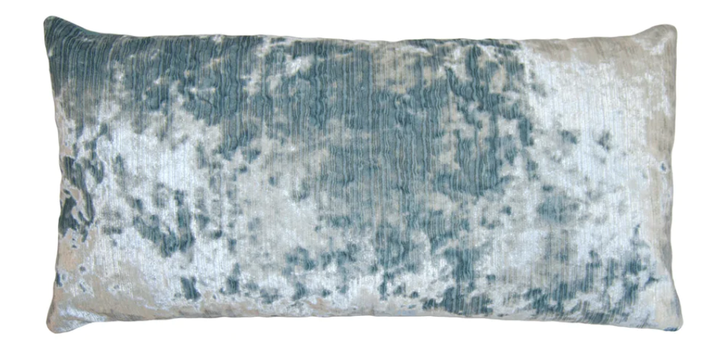 Cay Crushed Blue Pillow 22"